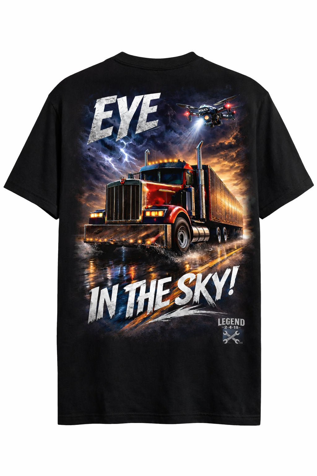 Eye in the Sky - Trucker Storm Graphic Tee & Hoodie