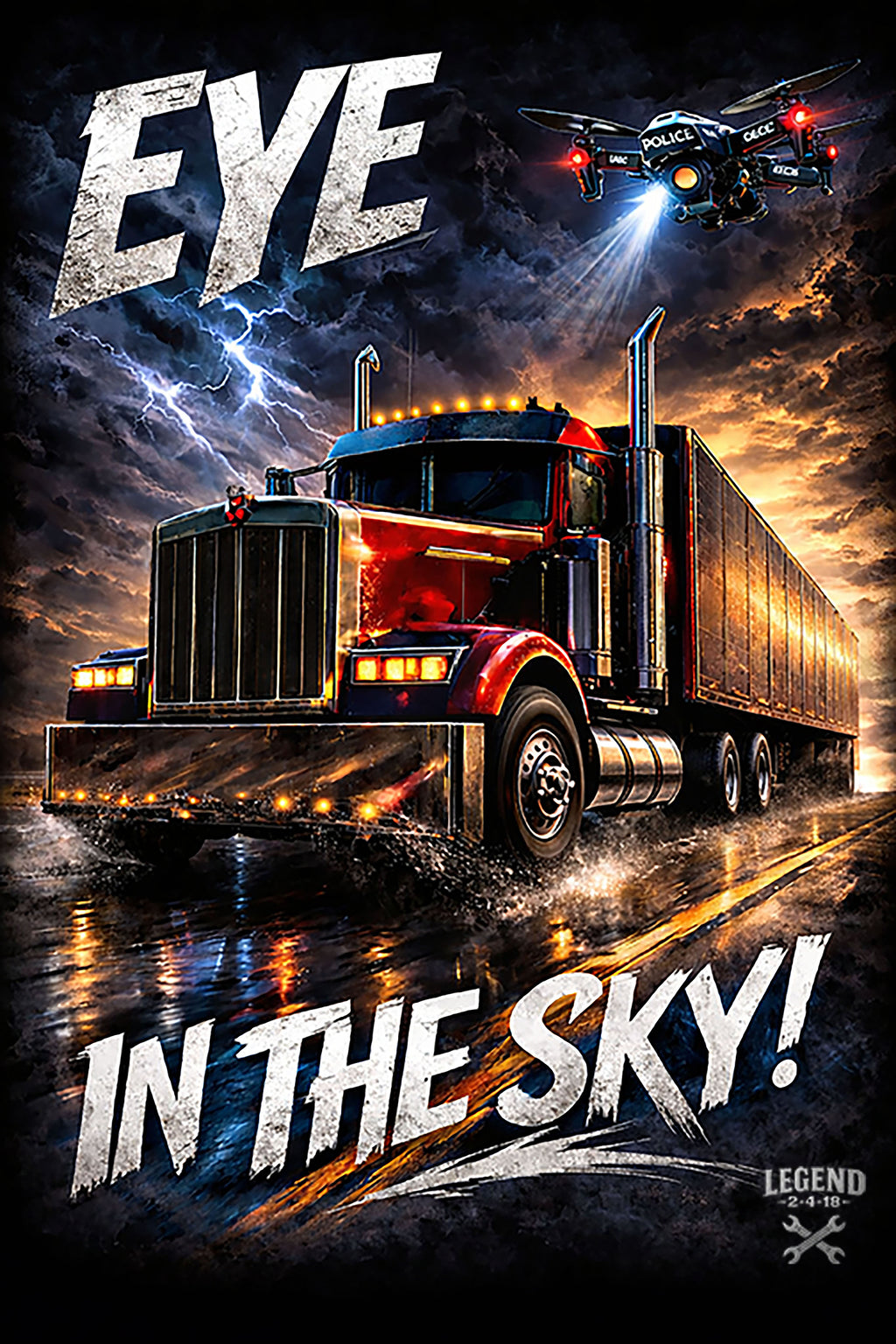 Eye in the Sky - Trucker Storm Graphic Tee & Hoodie